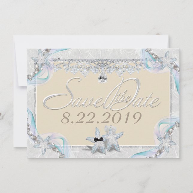 Starfish & Diamonds Save the Date (Front)