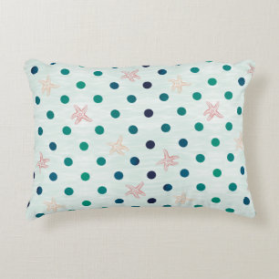 Starfish Dot Dance Double Sided Decorative Cushion