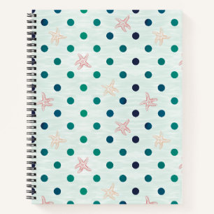 Starfish Dot Dance Double Sided Notebook