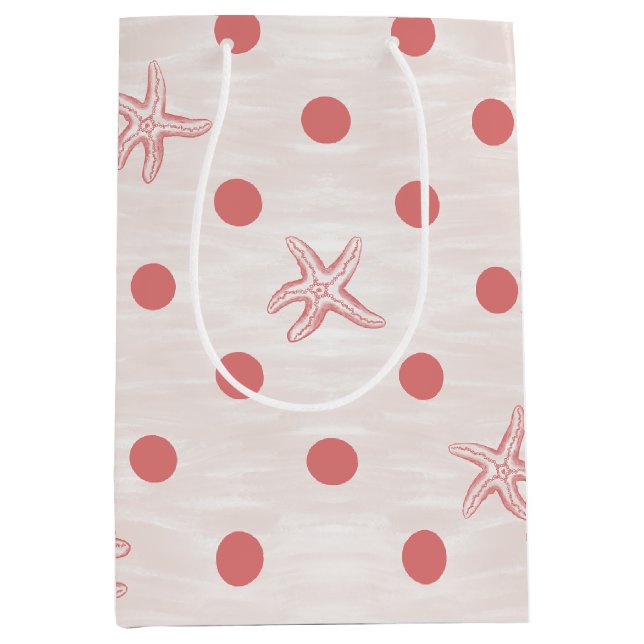Starfish Dot Dance Medium Gift Bag (Front)