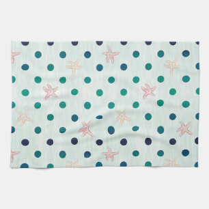 Starfish Dot Dance Tea Towel