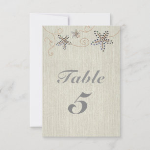 STARFISH ELEGANCE Beach Party Table Number Card