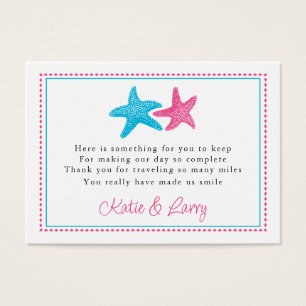 Starfish Favour Tag   Wedding Favour