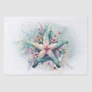 Starfish Floral Watercolor Tissue Paper
