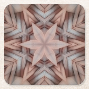 Starfish Fractal Weave Square Paper Coaster