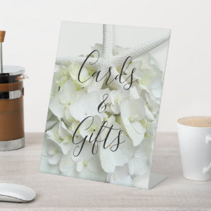 Starfish Hydrangea White Wedding Cards Gifts sign