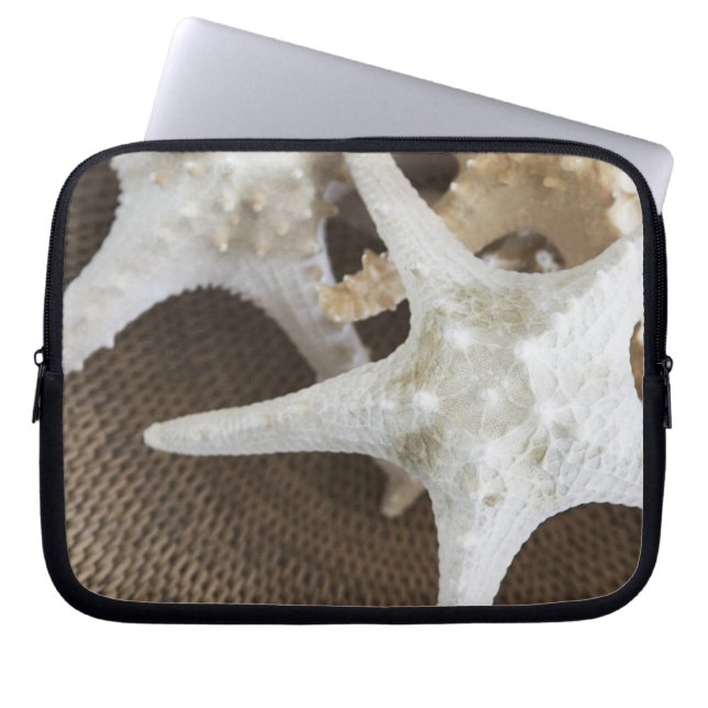 Starfish in a basket laptop sleeve (Front)