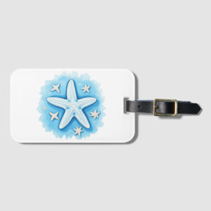 Starfish in Blue Luggage Tag