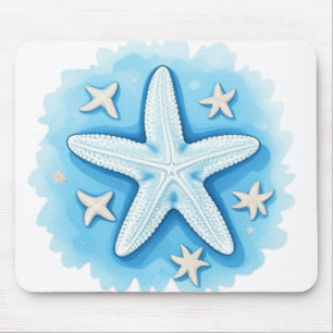 Starfish in Blue Mouse Pad