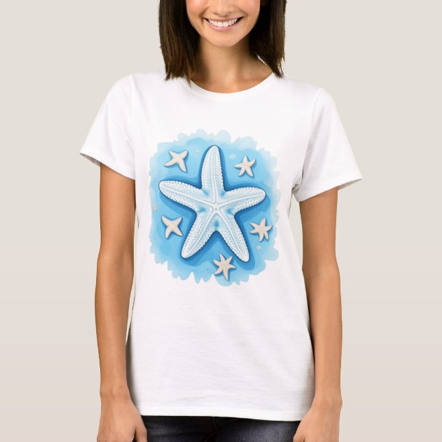 Starfish in Blue T-Shirt (Front)