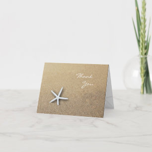 Starfish in the Sand, Blank Thank You Note Card