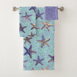 Starfish in the Sand with Coralize Bath Towel Set