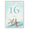 Starfish Lace and RibbonTable Number Card
