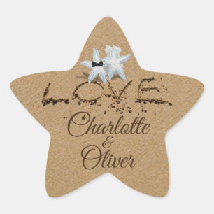 Starfish Love in the Sand Typography Stickers