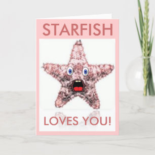 Starfish Loves You Valentine's Day Card