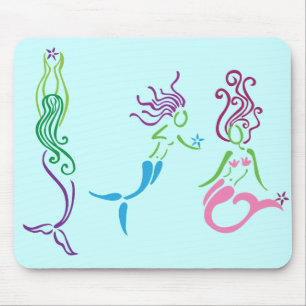 Starfish Mermaid Mouse Pad