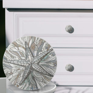 Starfish mosaic art - Mother of pearl Ceramic Knob