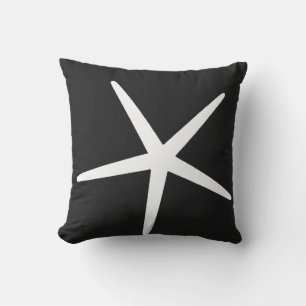 Starfish Nautical Beach Black White Gift Favour Cushion