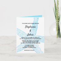 Starfish Nautical Blue White Beach Cool Wedding