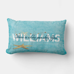 Starfish Nautical Name Lumbar Cushion