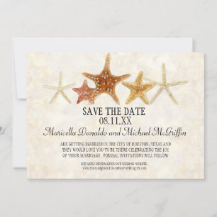Starfish Nautilus Scallop Sea Shell Modern Pattern Invitation