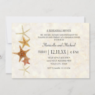 Starfish Nautilus Scallop Sea Shell Modern Pattern Invitation