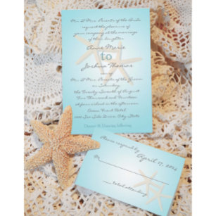 Starfish Ocean Dream Wedding Invitation