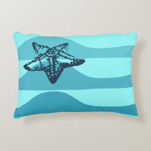 Starfish & Ocean Waves Lumbar Cushion