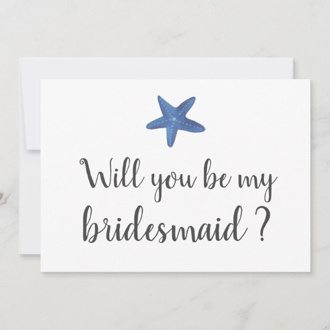 Starfish | Ocean Wedding Bridesmaid Invitation (Front)