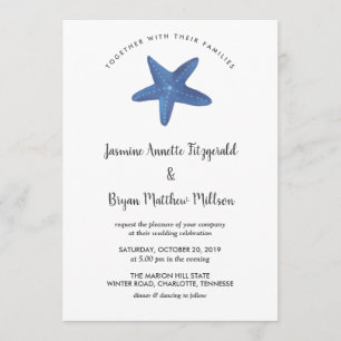 Starfish   Ocean Wedding Invitation
