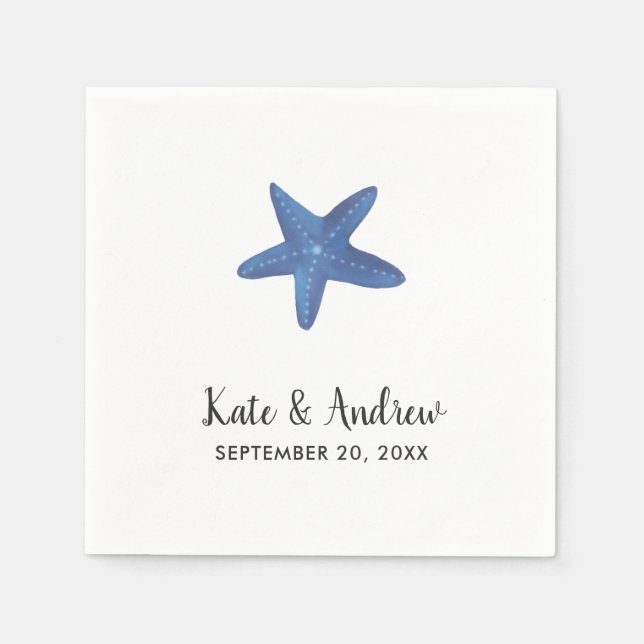 Starfish | Ocean Wedding Napkin (Front)