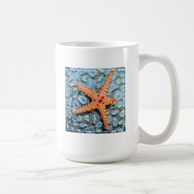 Starfish On A Coral With Polips Coffee Mug (Right)