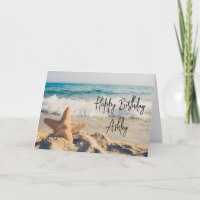 Starfish on a Sandy Beach Photograph Birthday