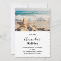 Starfish on a Sandy Beach Photograph Birthday