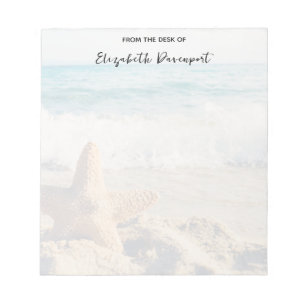 Starfish on a Sandy Beach Photograph Notepad