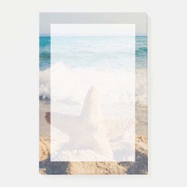 Starfish on a Sandy Beach Photograph Post-it Notes (Front)