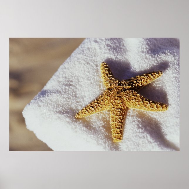 Starfish On A Towel Poster (Front)