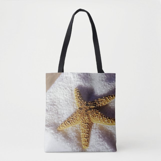 Starfish On A Towel Tote Bag (Front)