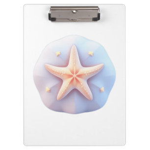 Starfish on a Unique-Shaped Stone Clipboard