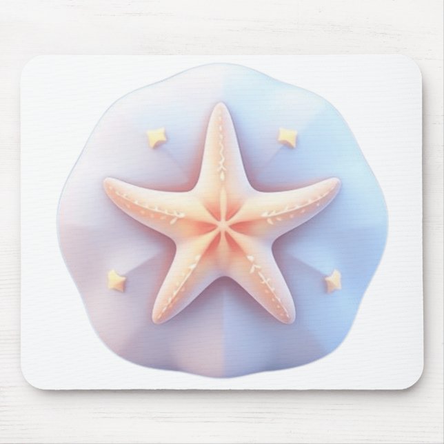 Starfish on a Unique-Shaped Stone Mouse Pad (Front)