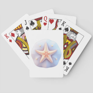 Starfish on a Unique-Shaped Stone Playing Cards