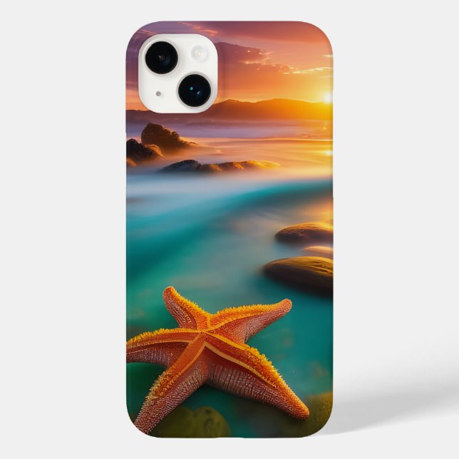 Starfish on beach at Dawn  Case-Mate iPhone Case (Back)