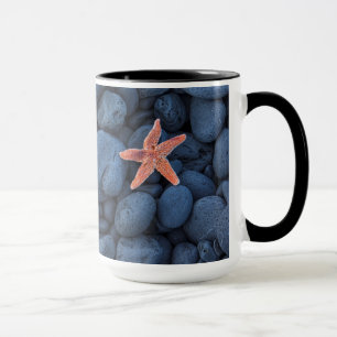 Starfish On Black Rocks Along The Coast Iceland Mug