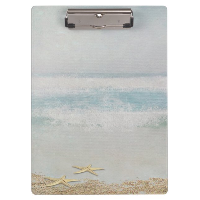 starfish on ocean beach watercolor clipboard (Front)