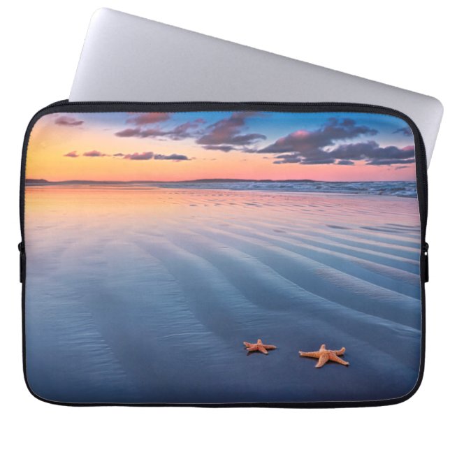 Starfish On Sand Laptop Sleeve (Front)