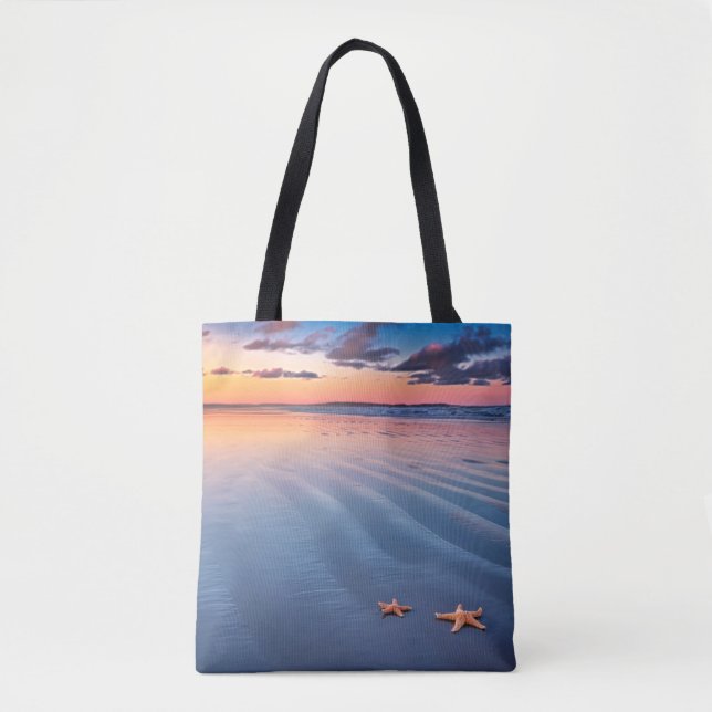 Starfish On Sand Tote Bag (Front)