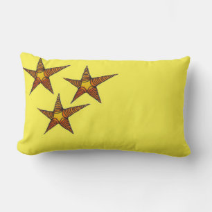 Starfish on sandy beach art lumbar cushion