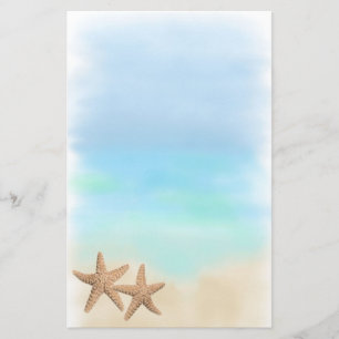 Starfish on the Beach stationery