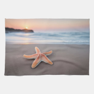Starfish on the Beach Tea Towel