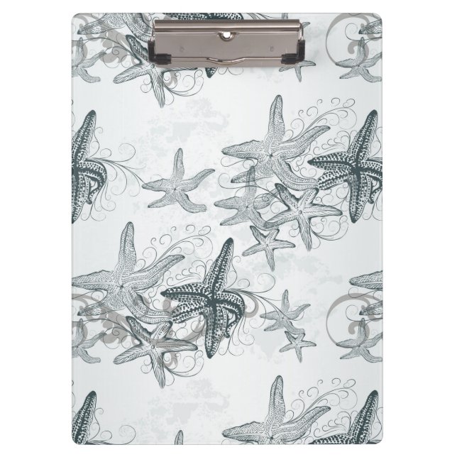 Starfish On The Sea Pattern Clipboard (Front)